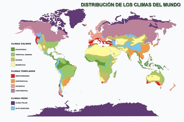 Climas mundo, otro de los 10 mapas útiles